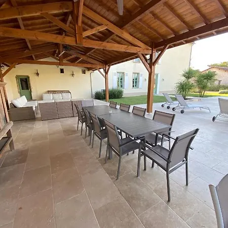 Large House Near Marciac & Heated Salt Water Pool Villa *