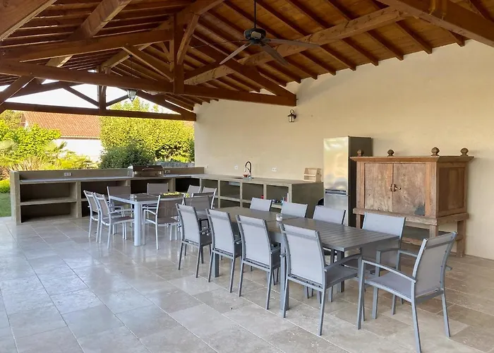 Villa Large House Near Marciac & Heated Salt Water Pool *